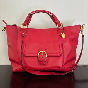 Coach Campbell Izzy Red Leather Satchel
